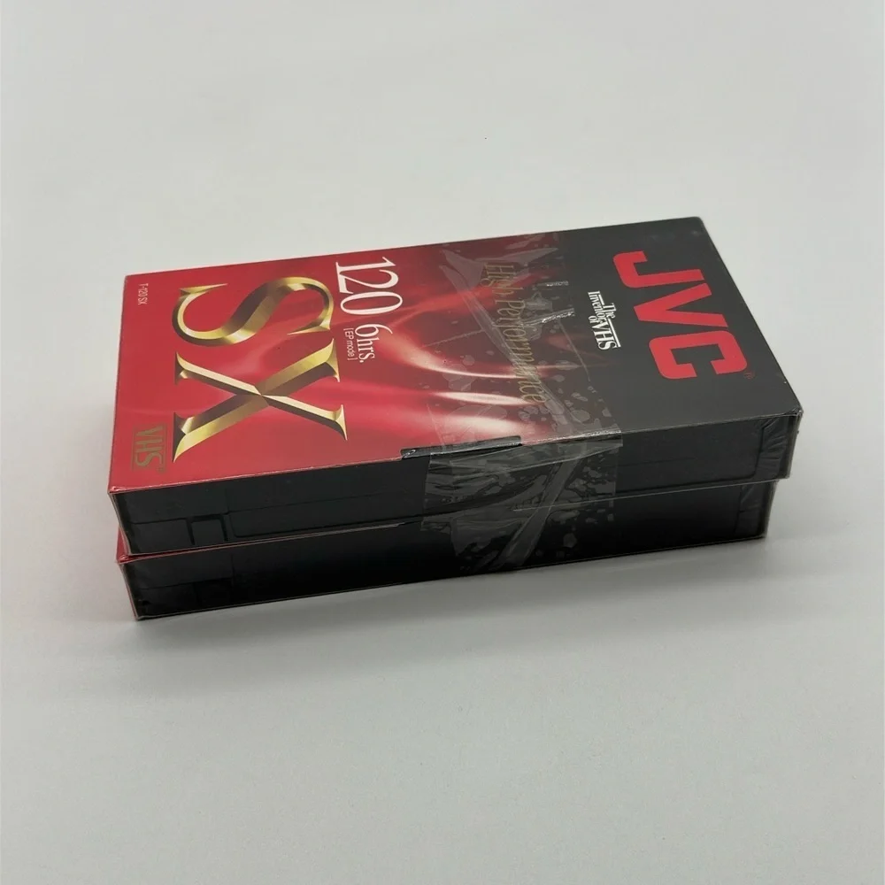 JVC SX‎ VHS Blank Tape SP 120 min - 6 hrs(EP mode) New Still Wrapped X2